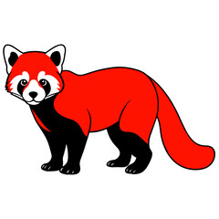 Playful Red Panda: Vector Illustration