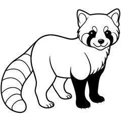 Obraz na płótnie Canvas Playful Red Panda: Vector Illustration