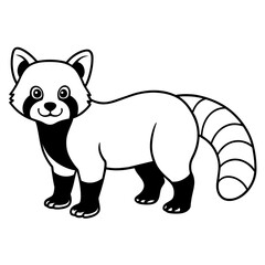Obraz na płótnie Canvas Playful Red Panda: Vector Illustration