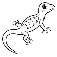 chameleon cartoon isolated on white background