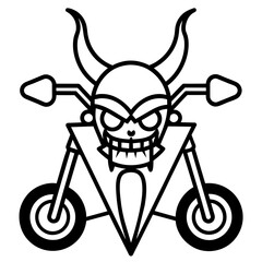 Vintage Motorcycle Adventure: Vector Illustration