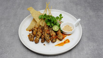 Chicken satay is a very popular typical Indonesian food