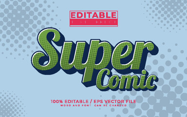 Editable 3D Text Effects Super Comic