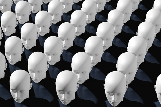 A group of robots with Artificial Intelligence