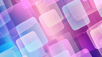 Transparent squares. Modern luxury rounded squares graphic pattern banner template. Generative Ai