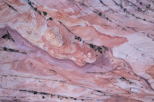 Sandstone Rock Formations In Desert, Utah