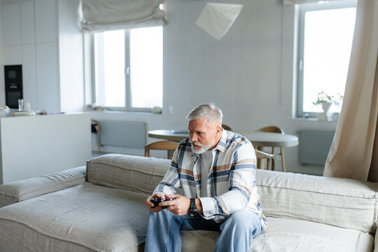 A man with a game joystick