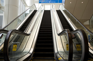 Orlando Florida Airport Empty Escalator to Next Level