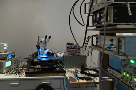 Analysis Using Microscope At Biotechnology Lab