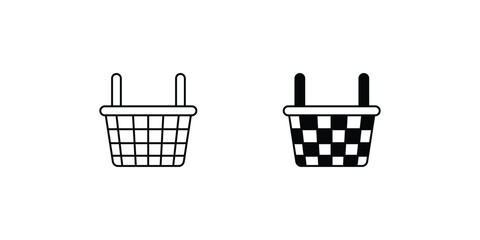 picnic basket icon with white background vector stock illustration