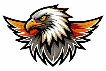 eagle-logo--white-background vector illustration