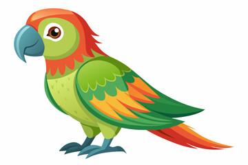 parrot-bird-on-white-background illustration 