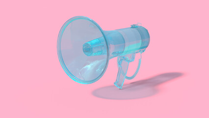 Transparent Blue Megaphone