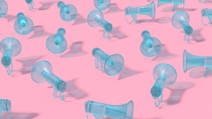 Transparent Blue Megaphone