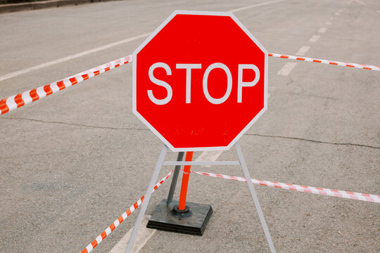 "Stop" road sign