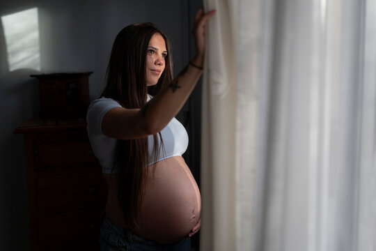 Pregnant Woman Resting And Relaxing at home