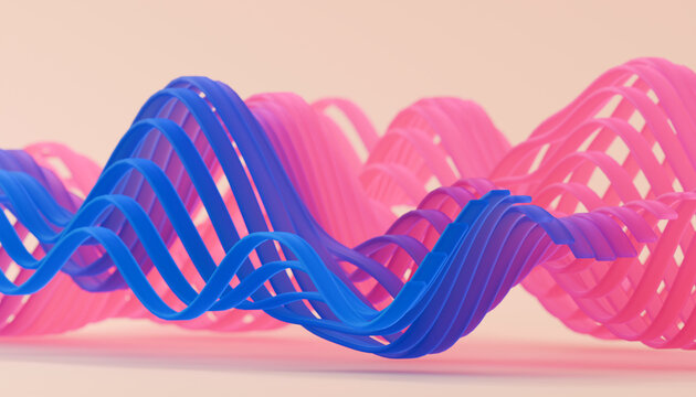 Abstract background of curved colored lines