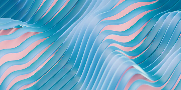 Abstract background of curved colored lines