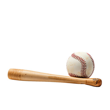 illustration of asia baseball and bat, Isolated on transparent PNG background, Generative ai