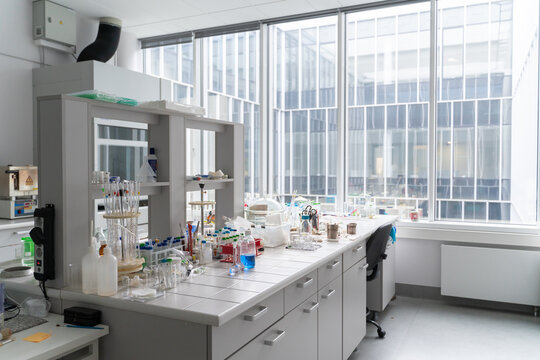 Modern And Bright Laboratory Room