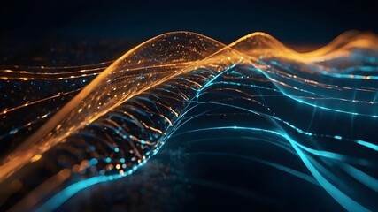 dna strand in the night