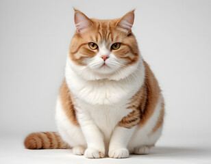 Obraz premium obess overweight pet cat, pet care, pet health and wellness