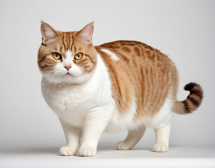 Obraz premium obess overweight pet cat, pet care, pet health and wellness