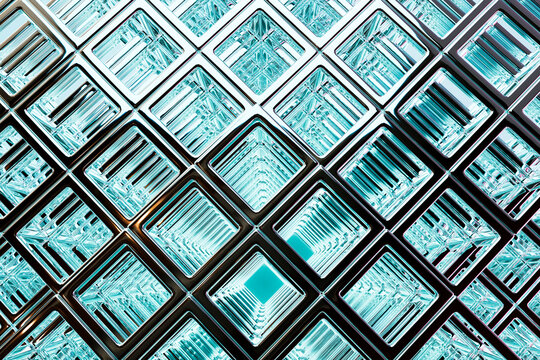 abstract blue structure