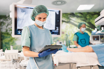 Doctor Using Tablet in hospital