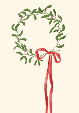 Mistletoe wreath.