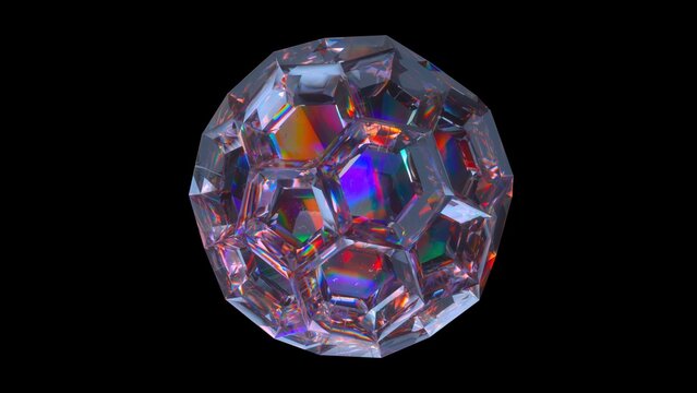Red Abstract Crystal Ball