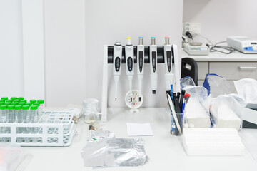 Close Up View Of Lab Tools