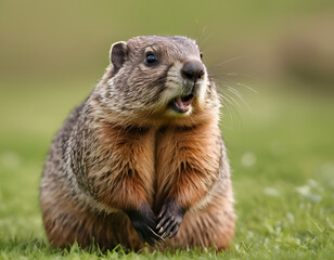The groundhog, also called a woodchuck, is a lowland rodent belonging to the marmot group within the Sciuridae family, groundog day.