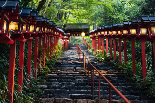 Illuminated Pathway to Kifune Shrine