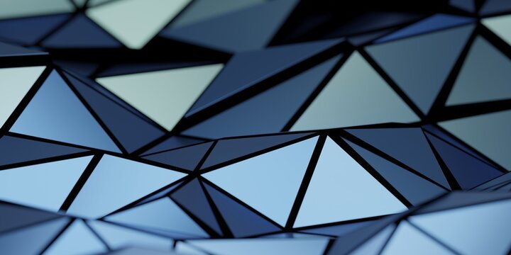 Colored triangles glowing in the dark