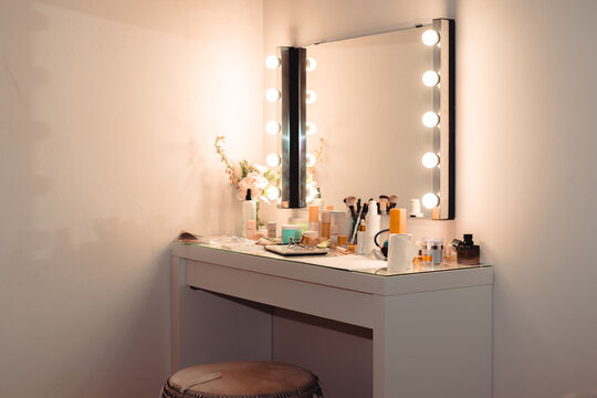 Cozy Vanity Corner in a female bedroom 