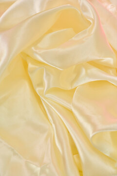 Ruffled White Satin Fabric shapes