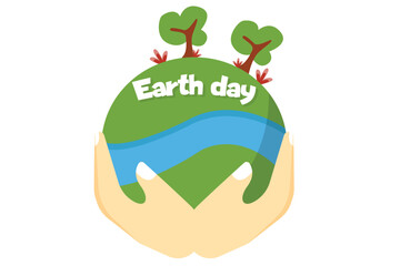 Earth Day Flat Design Illustration