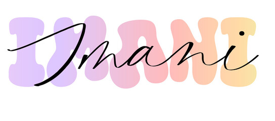 Imani Planner Name, Sticker, label, nametag & identify