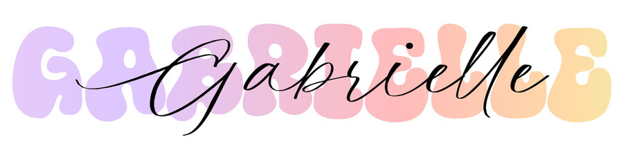 Gabrielle Planner Name, Sticker, label, nametag & identify