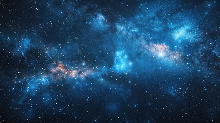 Stars and galaxy in outer space, sky, universe, black starry background, and starfield.