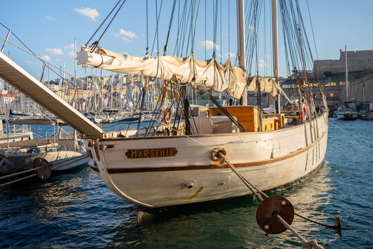 Boat In The Old Port of Marseille.
