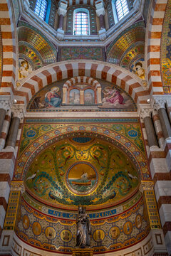 Notre-Dame de la Garde, Basilica Interior, Marseille.
