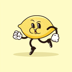 cute retro vintage fruits vector illustration