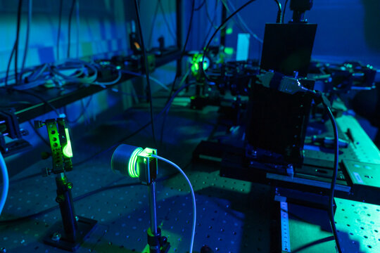 Close Up Of Equipment At Optoelectronics Department Laboratory