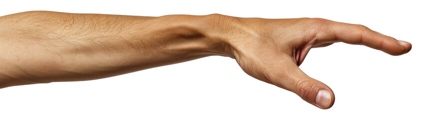 A hand with a thumb up and a pinky down, cut out - stock png.