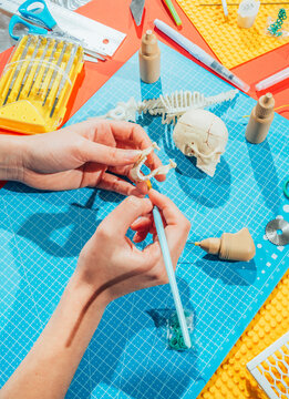 Modelling human skeleton.