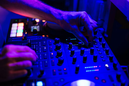DJ making music