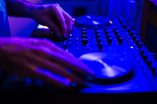 DJ making music