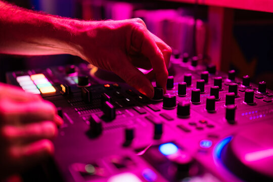 DJ making music